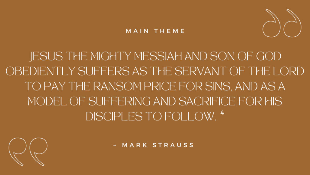 The Gospel of Mark, central theme.